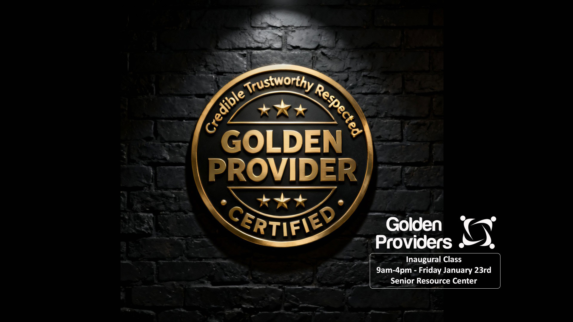 Golden Providers Certification Class - January 2026